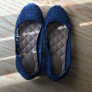 Blue flats size 6